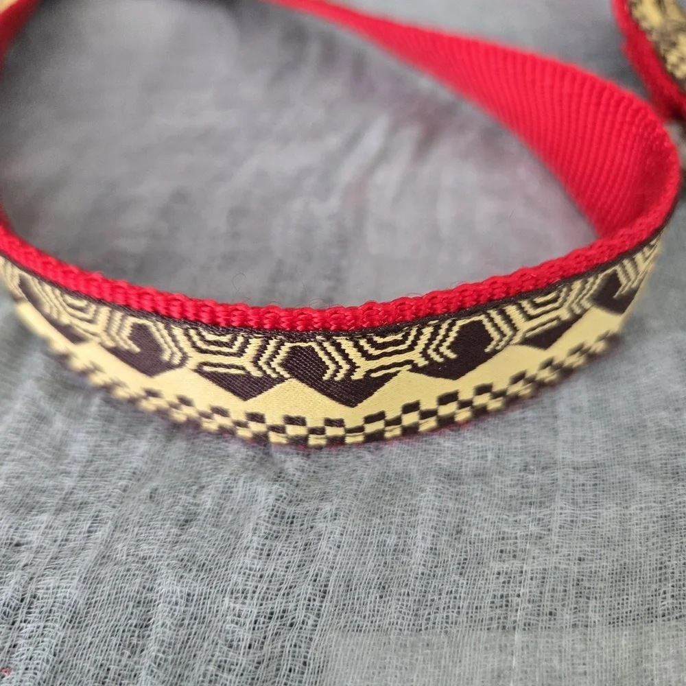 Artsy Unbranded Dog Animal Leash Colorful‎ Geometric Design Red Yellow Black 58